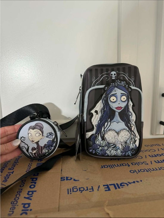 Loungefly Handbags - Blue Corpse Bride Crossbody Bag with Coin Pouch